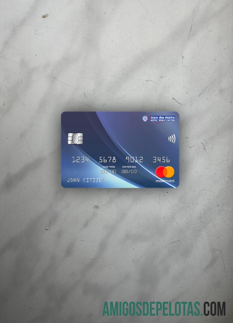 Nepal Bank Nepal Mastercard Photolook Frente baixar para verificação